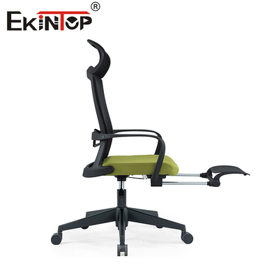 En la parte superior de la espalda Ergonomía ajustable apoyabrazos de invitado rodante de malla silla de oficina resistente