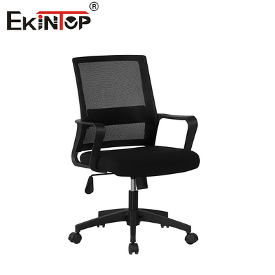 Muebles trabajo ajustable Tejido rodante Ergonomía silla de oficina resistente