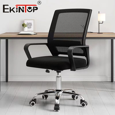 Sillones ergonómicos de malla giratoria ajustable con ruedas Silla de oficina resistente
