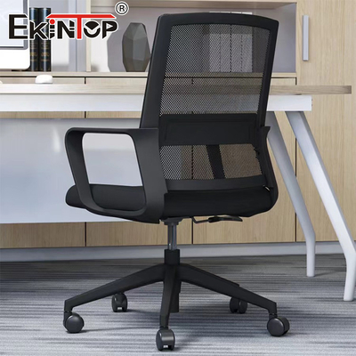 Sillones ergonómicos de malla giratoria ajustable con ruedas Silla de oficina resistente