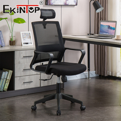 Trabajo de oficina ergonómico Apoyacabezas ajustables Silla de oficina resistente