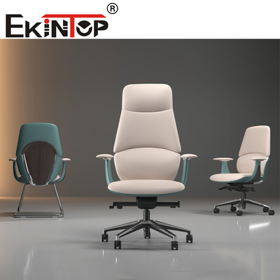 Fabrica silla de computadora muebles de oficina espalda alta PU de cuero gerente silla de oficina resistente
