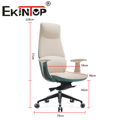 Fabrica silla de computadora muebles de oficina espalda alta PU de cuero gerente silla de oficina resistente