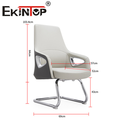 Diseño moderno Pu Cuero Blanco Silla ejecutiva de oficina Sillones de club de cuero