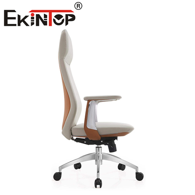 Silla de oficina ergonómica de cuero ejecutiva moderna a medida Sillones de club de cuero