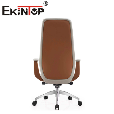 Silla giratoria de oficina ajustable de cuero de metal de hierro sillas de club de cuero moderno