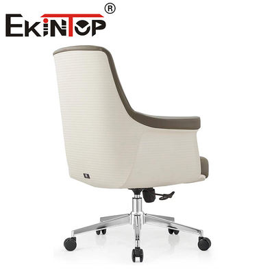 Silla ejecutiva de cuero de PU de ordenador con espalda media ergonómica