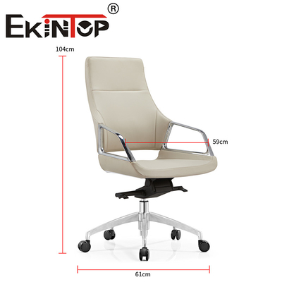 Silla de escritorio de diseño moderno de cuero ejecutivo Silla ergonómica de cuero vegana