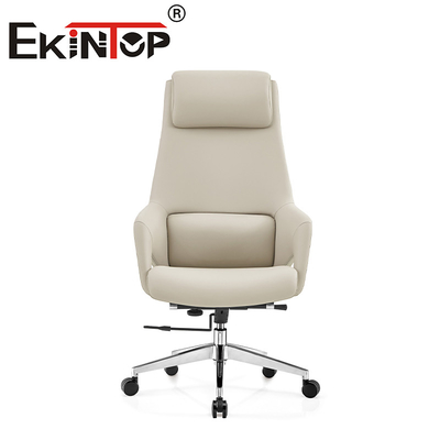 Silla de jefe ejecutivo ergonómico de espalda alta Silla de cuero vegana moderna multifuncional