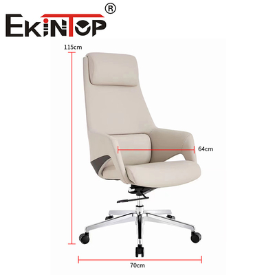 Silla de jefe ejecutivo ergonómico de espalda alta Silla de cuero vegana moderna multifuncional