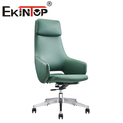 Silla de oficina de lujo ajustable con jefe giratorio Silla de cuero vegetariana ergonómica