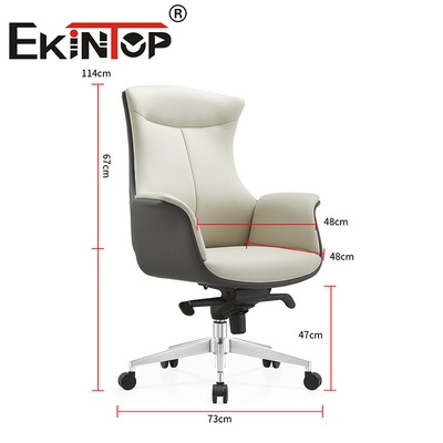 Silla de oficina reclinable de cuero ejecutivo moderno ajustable silla de oficina de cuero de vaca