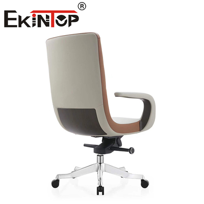 Comodidad de respaldo de la espalda de la computadora de cuero giratorio silla de oficina de cuero de vaca