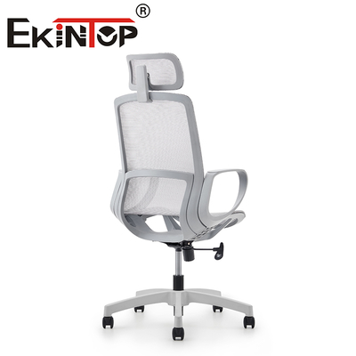 Silla de oficina blanca, moderna, con respaldo alto, silla de oficina, silla ergonómica de lujo con respaldo de malla