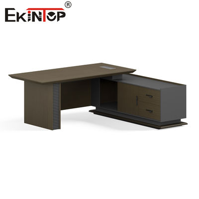 Ekintop Modern L Shape Executive Office Works Manage Furniture Wooden Office Desks