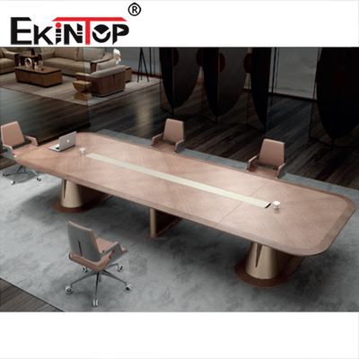 Mesa de reuniones comercial de madera para el sitio 4800×1600×750m m de la oficina