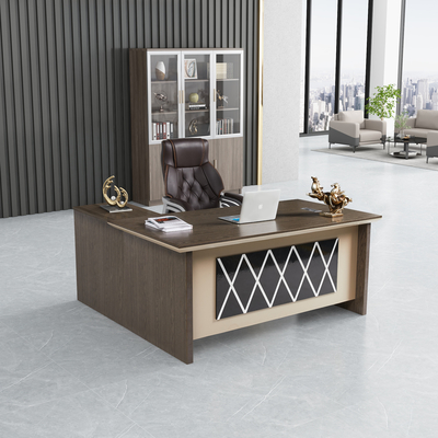 Escritorio de oficina retro del estilo con el material de madera del MDF del almacenamiento con el OEM lateral del gabinete