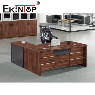 Escritorio de oficina semicircular Muebles Europeo 100% MDF Escritorio de oficina ejecutivo