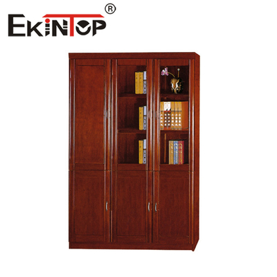 Gabinete de archivo montado en el piso de la oficina Librería moderna de estilo chino pegada de madera