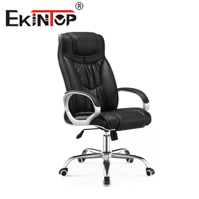 Silla giratoria ergonómica de lujo comercial ejecutiva de cuero PU con respaldo alto