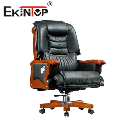 Silla ejecutiva de cuero PU Boss Silla de cuero acolchada para oficina personalizable