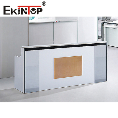 Tabla del contador de la recepción de la aleación de aluminio, pintura del MDF del mostrador de recepción de la oficina