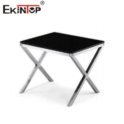Muebles contemporáneos de mesa de café de vidrio y acero