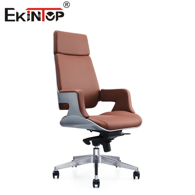 Espacio de trabajo cómodo silla de oficina de cuero asiento blando muebles comerciales