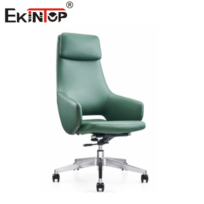 Silla de oficina de cuero premium con base de cromo metálico 5 años de garantía