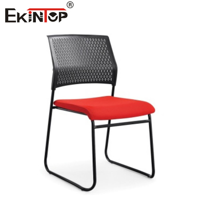 Reverso de malla de plástico asiento transpirable cojín negro silla de entrenamiento rojo