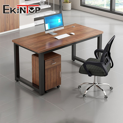 Muebles de escritorio de hierro de madera Muebles de recepción de oficina