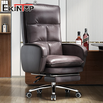Moderno estilo silla de cuero de espalda alta diseño ergonómico silla de escritorio de oficina