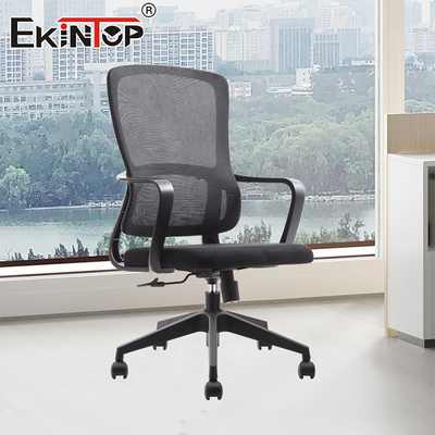 Muebles ergonómicos Escritorio de recepción moderno silla de oficina de tela giratoria con control de bloqueo de inclinación