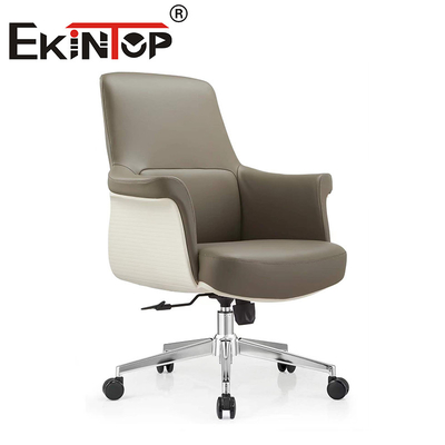 Silla de cuero muebles de oficina ajustables giratorios diseño ergonómico silla de cuero vegetariana