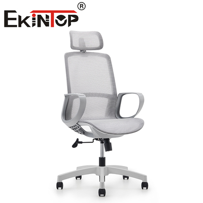 Silla de oficina blanca, moderna, con respaldo alto, silla de oficina, silla ergonómica de lujo con respaldo de malla